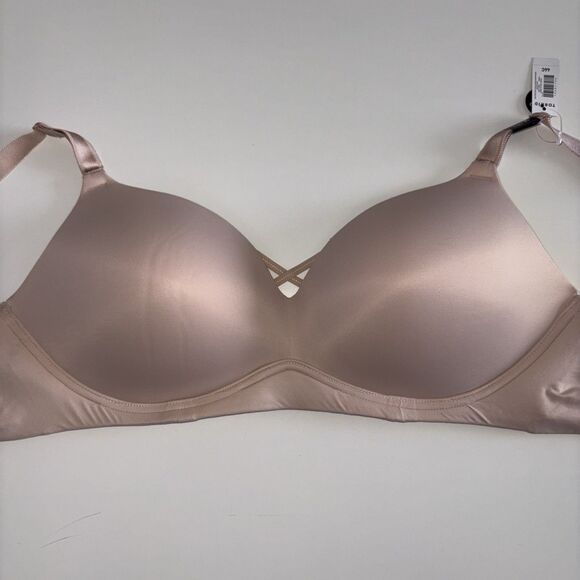TORRID Wire Free Push Up Solid 360 Back Smoothing Dream Bra 46C NWT Rose Dust - Picture 5 of 9